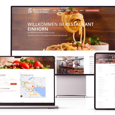 Webseite Restaurant Einhorn Luzern